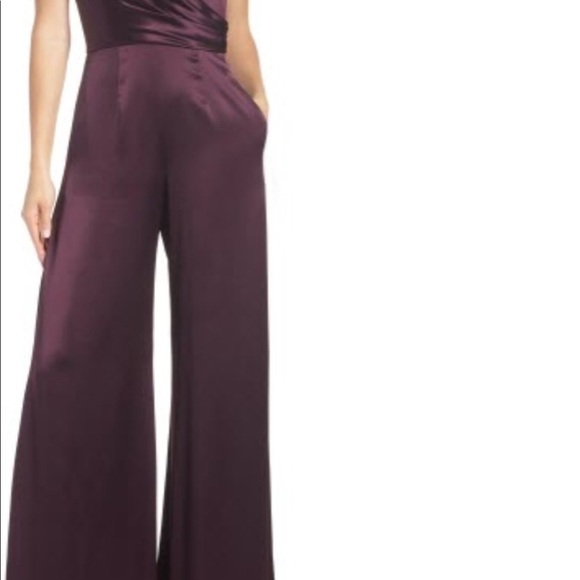 Jill Stuart Wrap Look Satin Jumpsuit - Picture 3 of 3